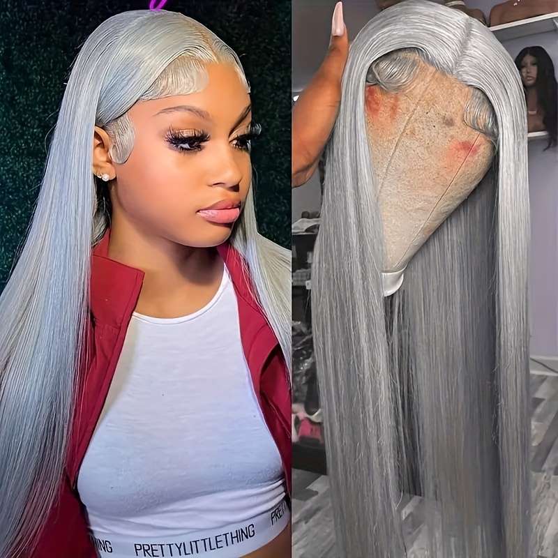 1Pc Silvery Grey 66.04cm Fashion Design Wig