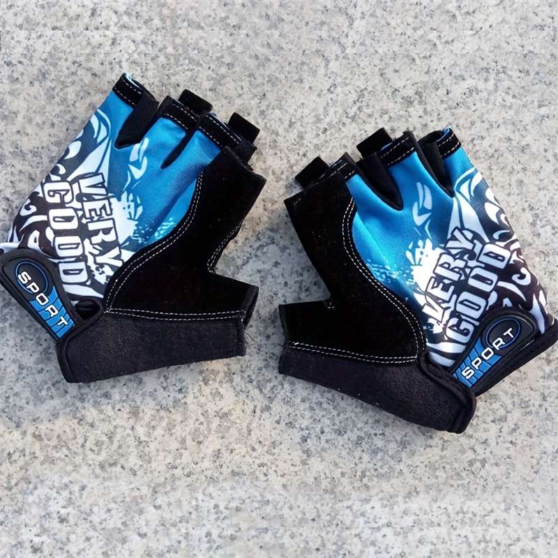 1 Pair Black Outdoor Sports Gloves