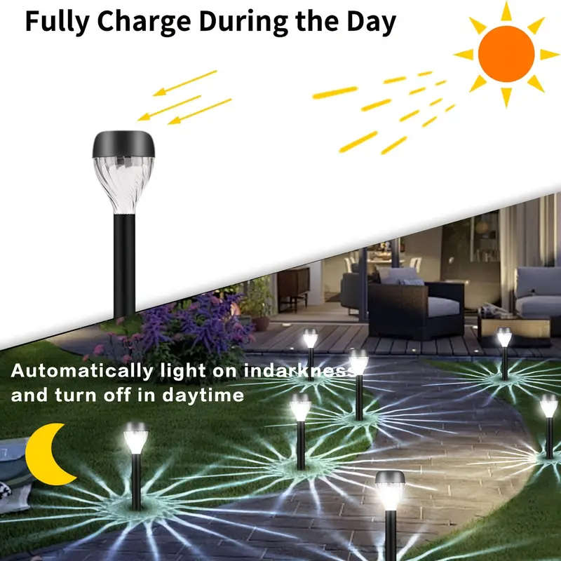 8 PCS Solar LED Lawn Lights
