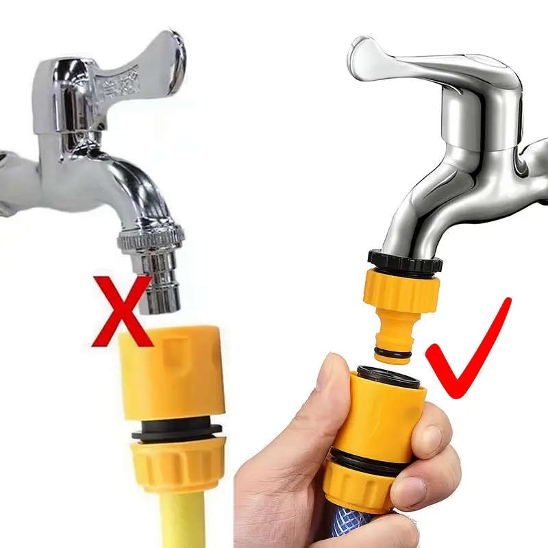 2pcs Garden Hose Adapter Set  1/2 Fit Durable Plastic Connectors for Lawn Care Gardening Tools