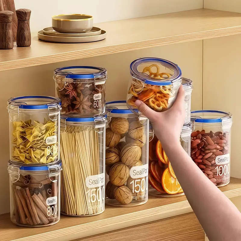 6pcs 800ml+1000ml Large Capacity Airtight Containers
