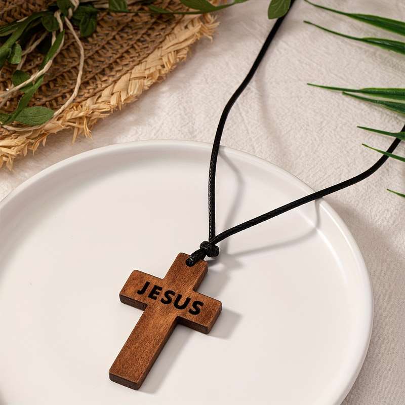 1 Piece Khaki Jesus Theme Pendant