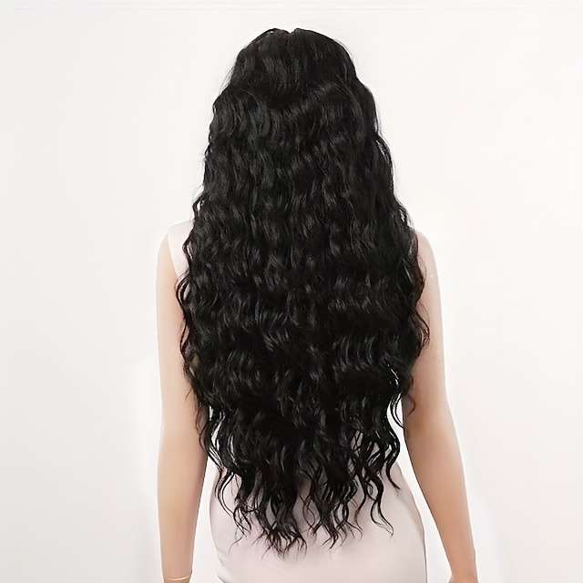 1Pc Black 60.96cm Fashion Design Wig