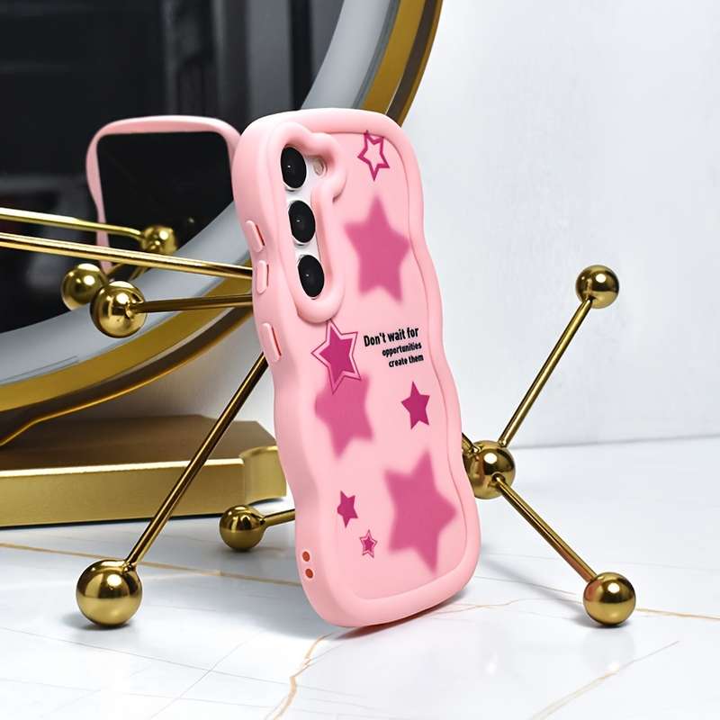 1Ps Pink Red Color For Samsung Samsung Galaxy A34 Phone Cases