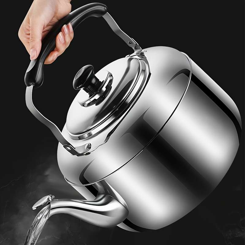 1pc 4L Stainless Steel Large Capacity Teapot Commercial Tea Kettle Tea Pot Induction Cooker