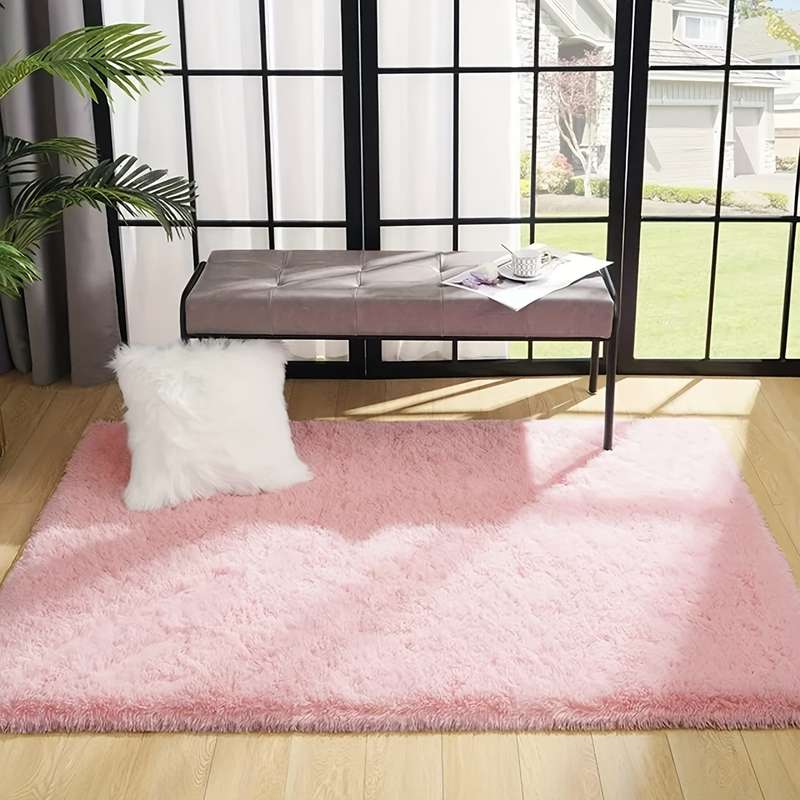 1Pc Pink 200x200cm 78.74x78.74inch Floor Mat