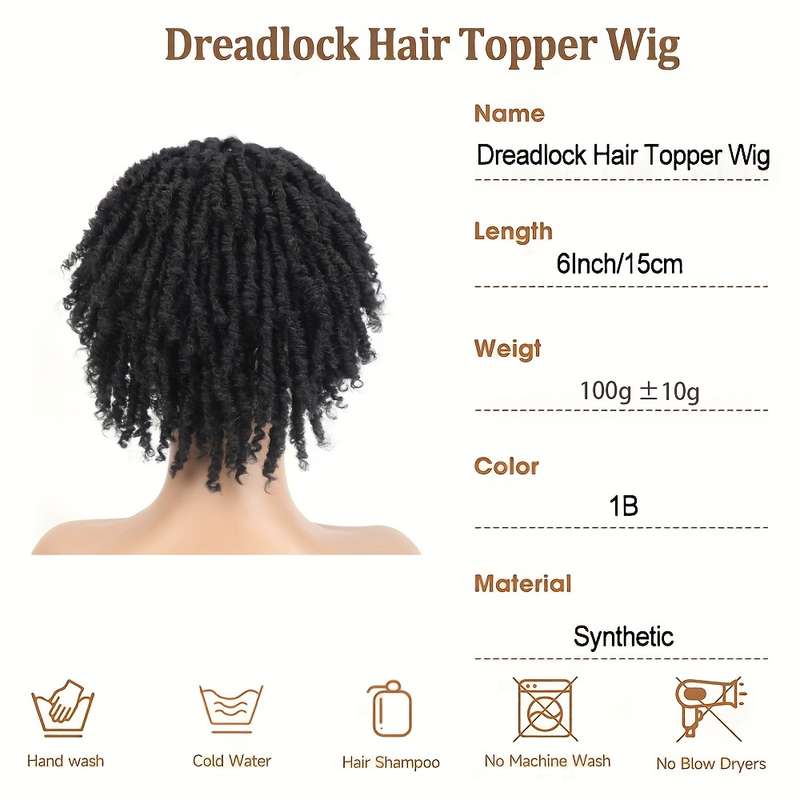 1Pc Gray 15.24cm Fashion Design Wig