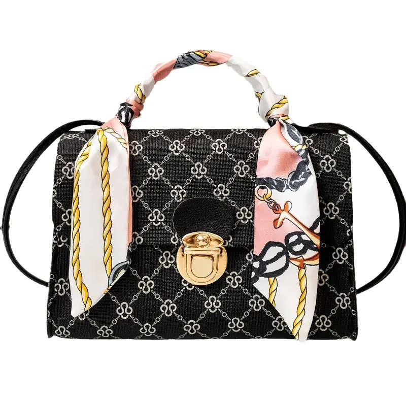 1pc Trendy Geometric Design PU Handbag a Casual And Adaptable Shoulder Bag Featuring