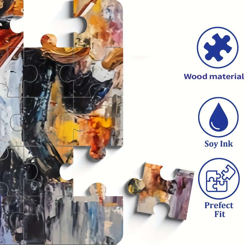 1000pcs Violinist Puzzle Vibrant Wooden Jigsaw with Realistic Musician Design Idea