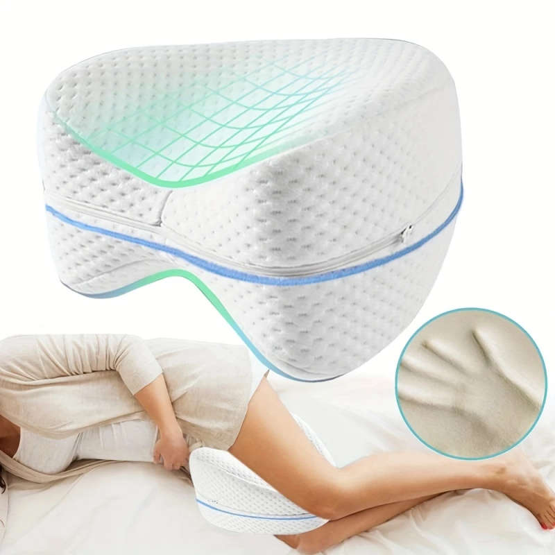 1pc Leg Knee Pillow for Side Sleepers Knee Pillow with Strap for Side Sleeper Leg Support Cushion wi