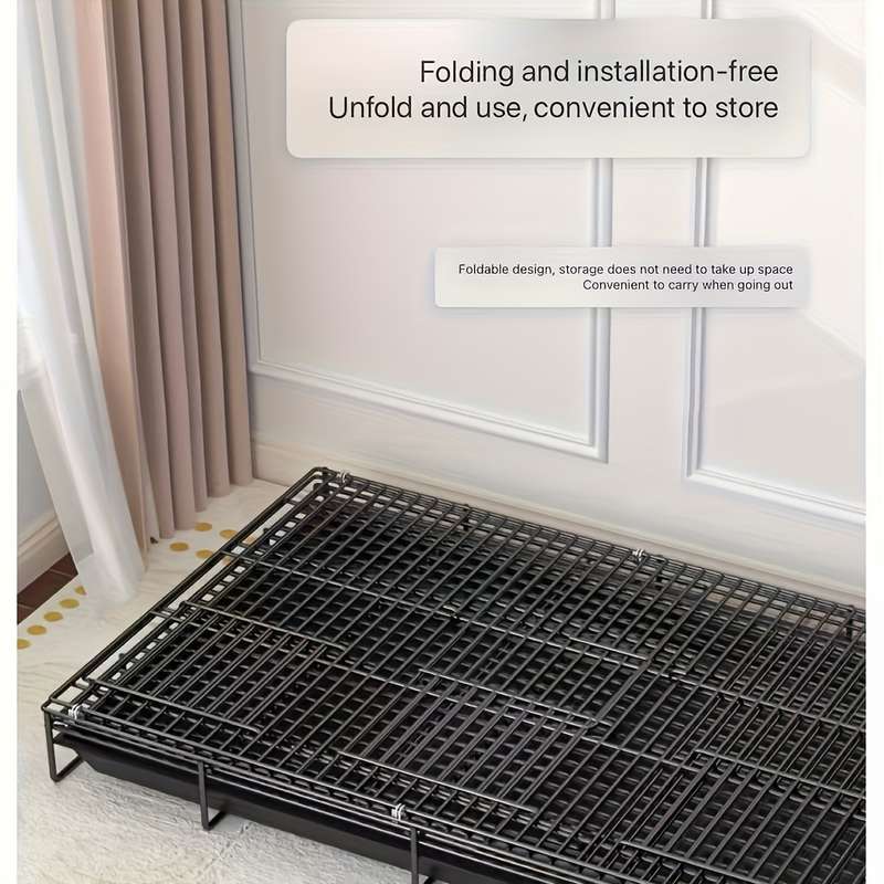 1pc Dark Gray size Single Layer Two Rows 79*49*45CMPet Cage