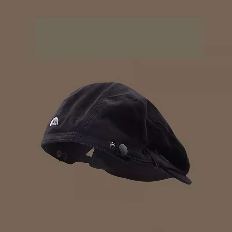 1pc GULESWY Men's Retro British Style Beret Versatile Japanese-Inspired Simple Forward Peaked