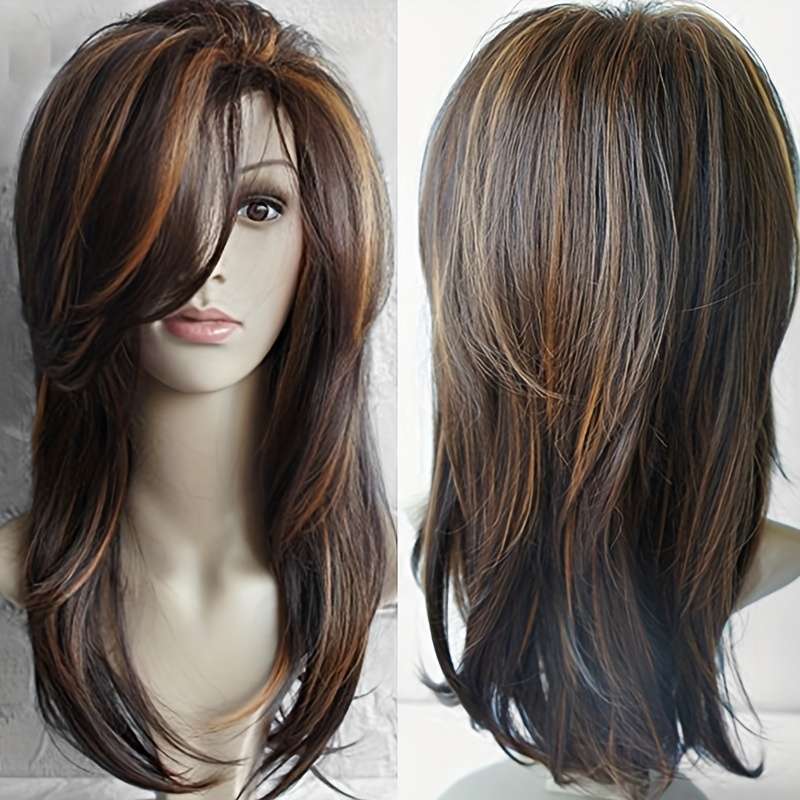 1Pc Dark Brown 40.64cm Fashion Design Wig