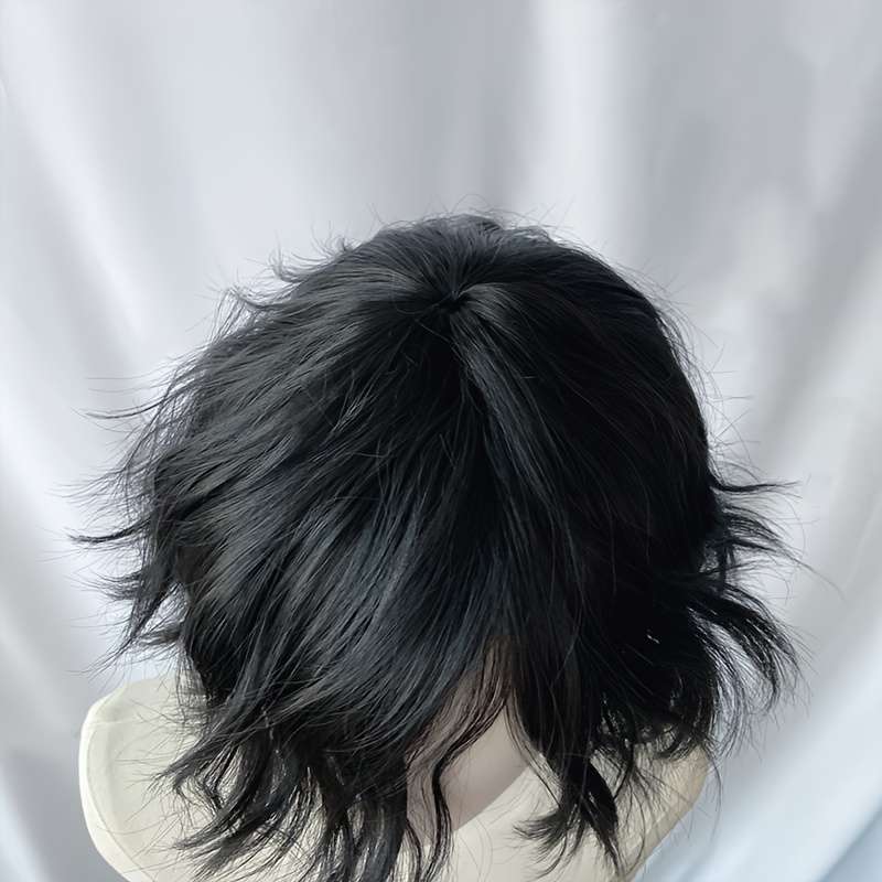 1Pc Black 20.32cm Fashion Design Wig