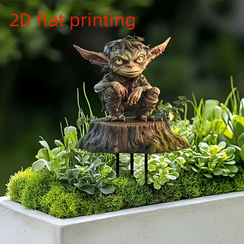 1pc 2D Flat  Printed Decorative Garden Signs Waterproof Appearance Scratch-Resistant Garden Marker