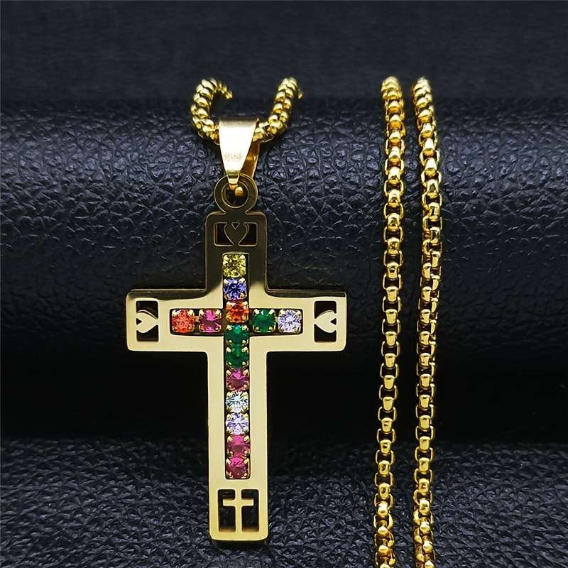 1 Piece Golden Jesus Theme Pendant