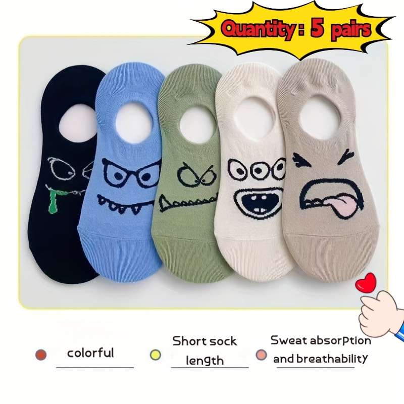 5 Pairs Mixed Color One Size High Elastic Socks