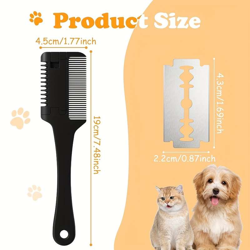 1pc Black Size 1 Comb Add 1 bladePet Comb