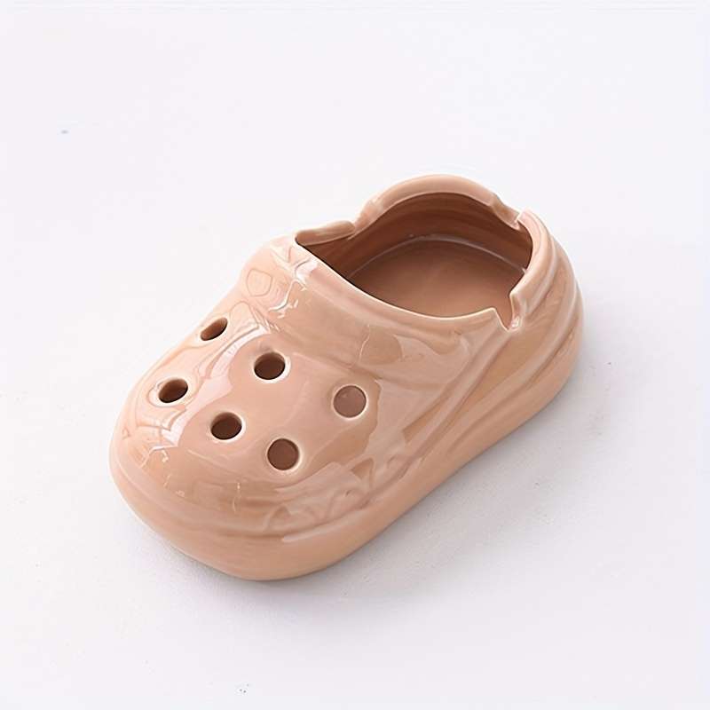 1pc Creative Ceramic Slippers Ashtray Fashionable Home Decor Practical and Gift
