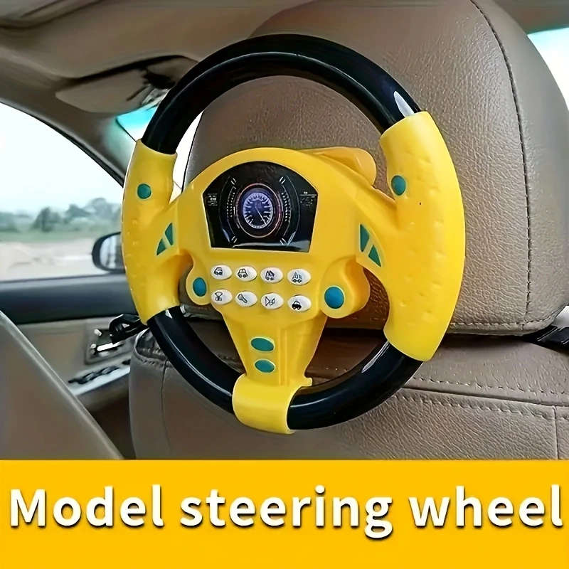 1pc Kids Simulated Driving Controller Spin Tune Interactive Music Steering Wheel Interactive Car