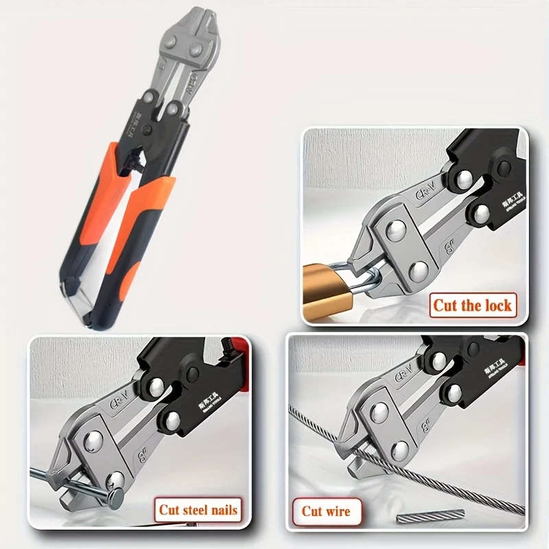 1pc Bolt Cutters Wire Cutting Pliers Wire Cutting Scissors 20.32cm Multi-functional Labor-saving Pli