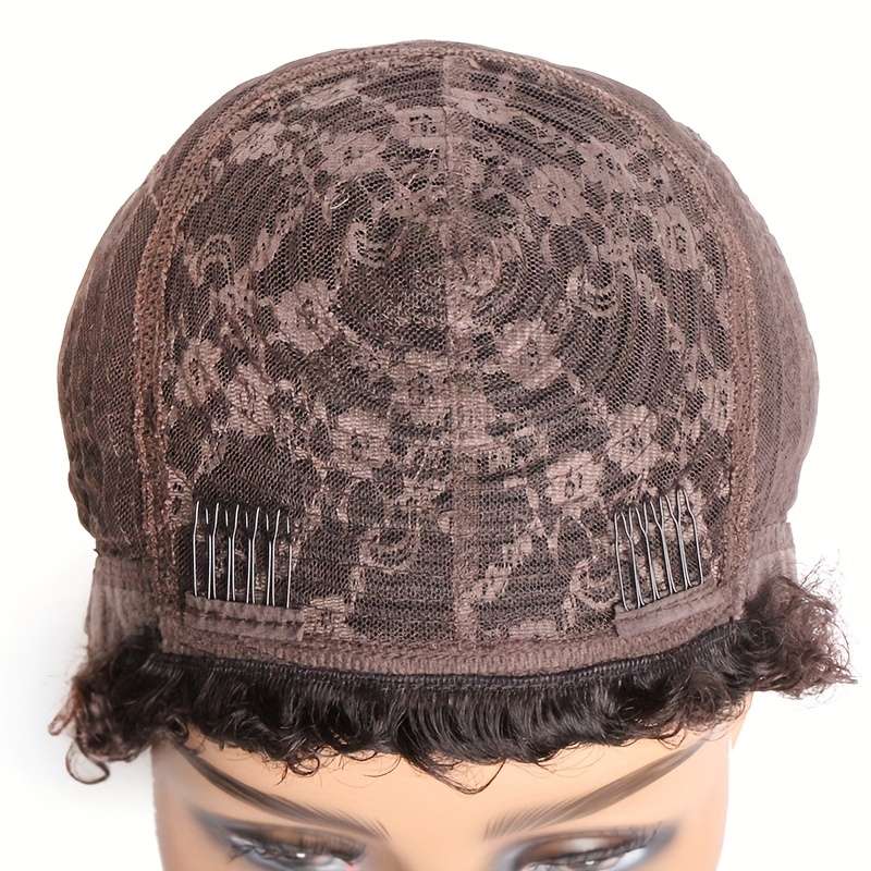 1Pc Natural Black 10.16cm Fashion Design Wig