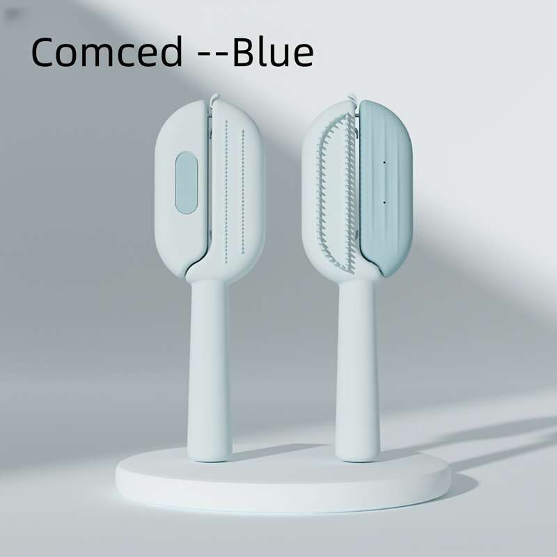 1pc Blue 2pcs 1 Comb Add 1 Finger BrushPet Comb