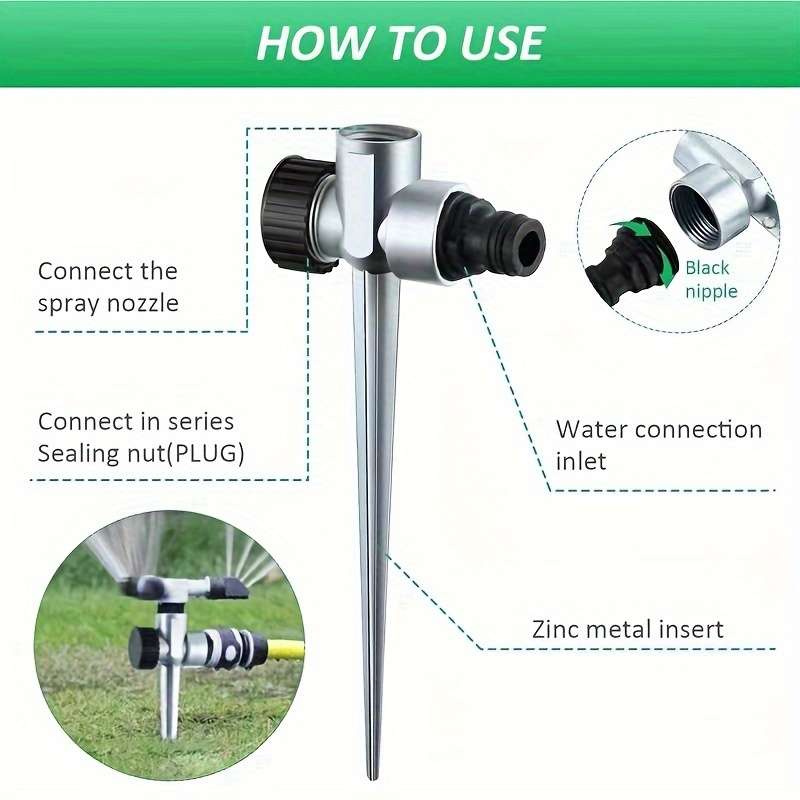 1Pc Zinc Alloy Plug Metal Garden Hose Nozzle