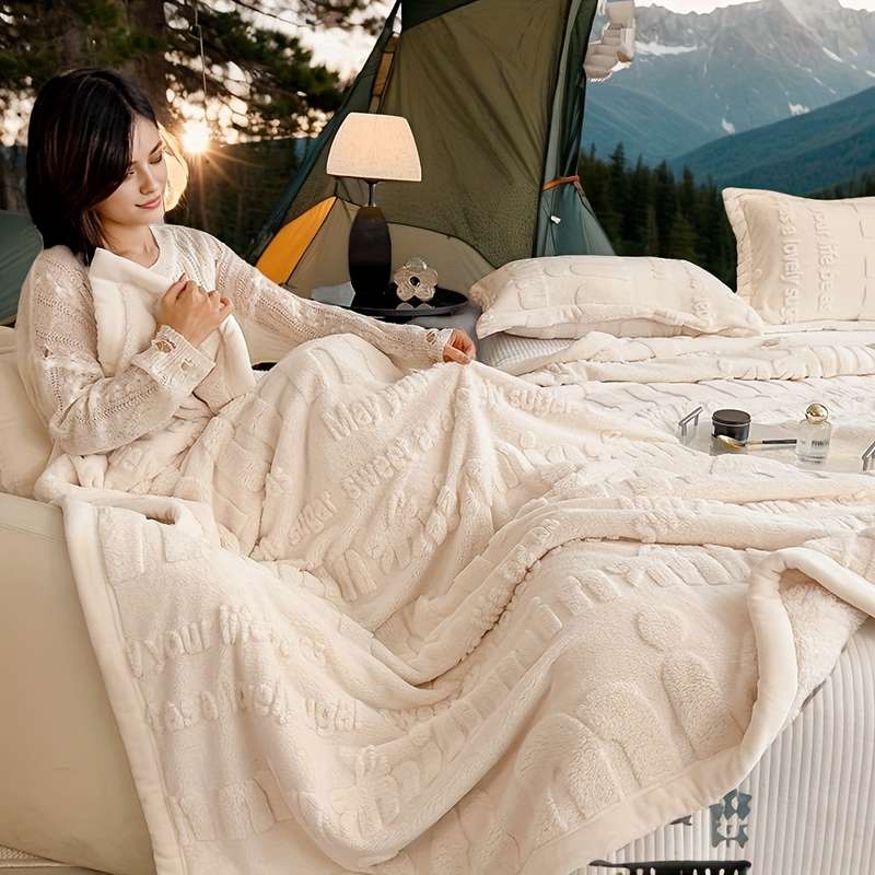 1ps Blanket Color Green   Gray Edge size 200x230cm