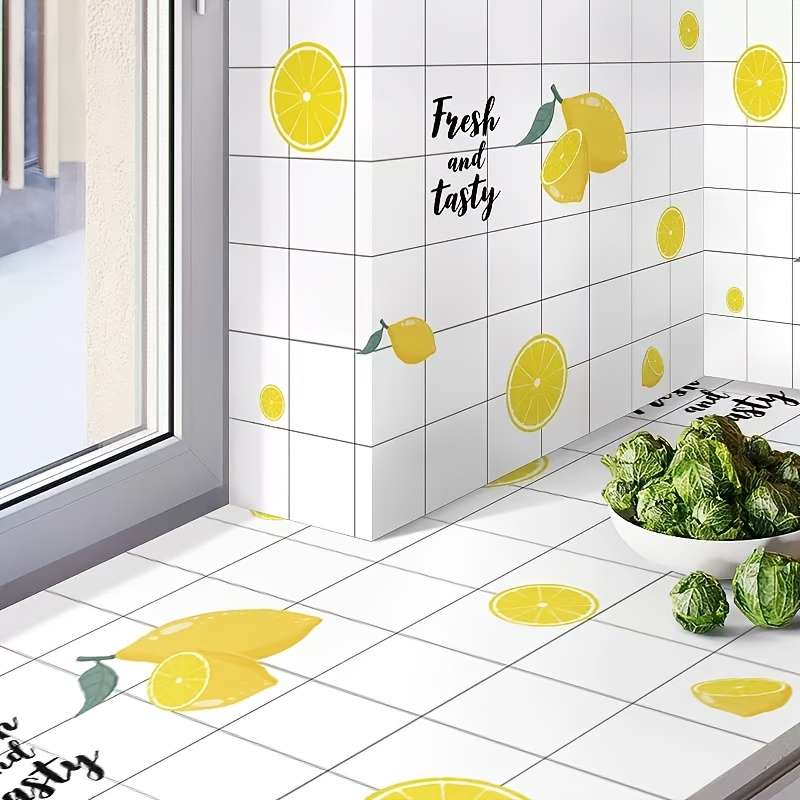 1PC Wall Stickers60cmx300cm 23.6inx118.1inLemon