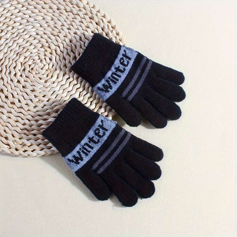 1 Pair Army Green Warm Gloves