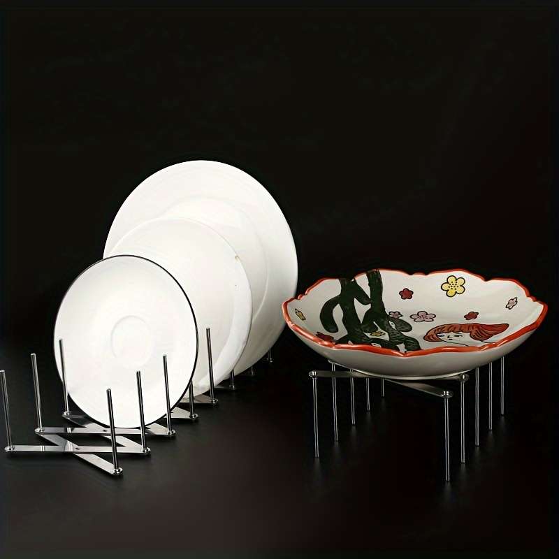 1pc Telescopic Multifunctional Storage Rack Stainless Steel Bowl And Dish Rack Storage Draining Rac