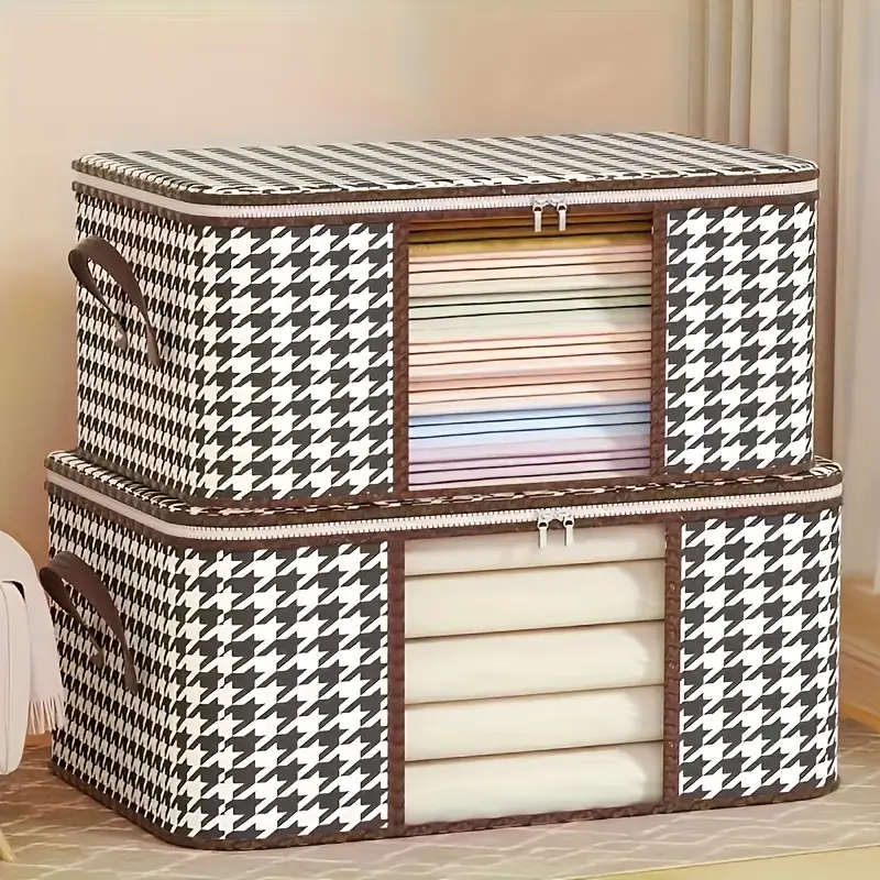 2 Sets of Storage Bags Blanket and Clothes Organizer and Storage Container