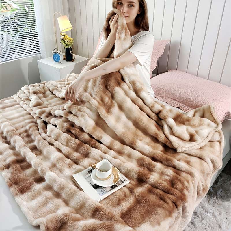 1ps Blanket Color Light Coffee size 200x230cm