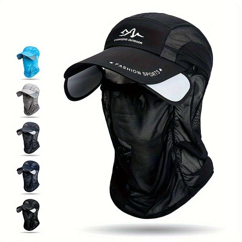 1pc Solid Color Breathable Baseball Hat With Thin Breathable Veil Lightweight Adjustable Sunscreen