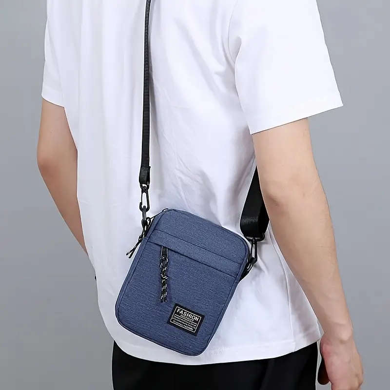 1pc Casual Mini Crossbody Bag Men's Nylon Small Shoulder Bag