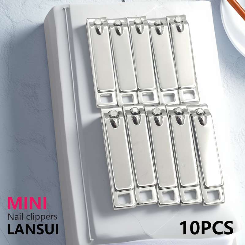 10pcs Mini Nail Clippers Set Durable High-Carbon Steel Blades for Precision Trimming Ideal