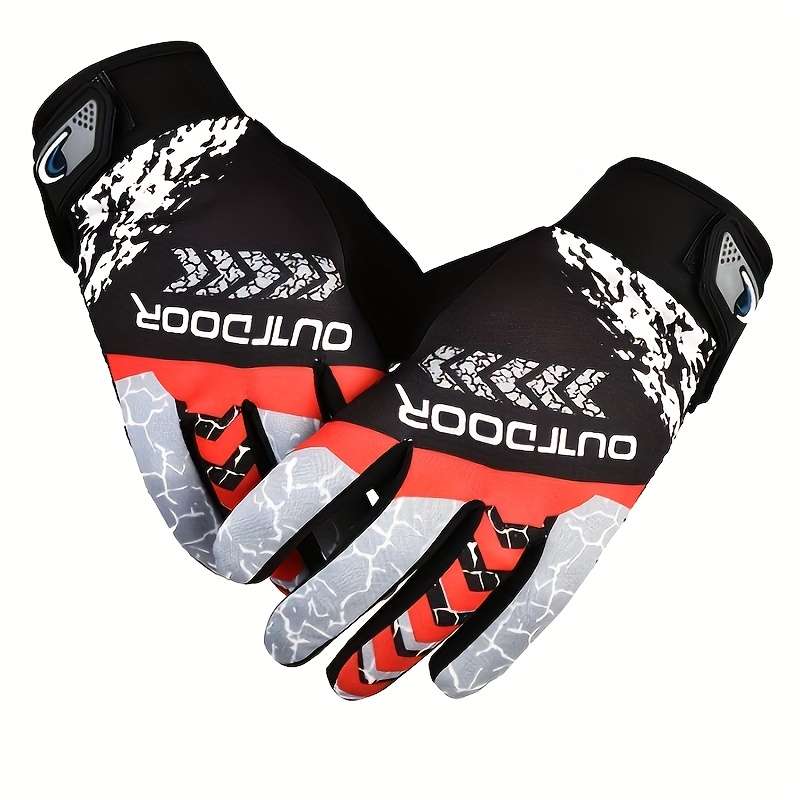 1 Pair Arrow Red One Size Outdoor Sports Gloves