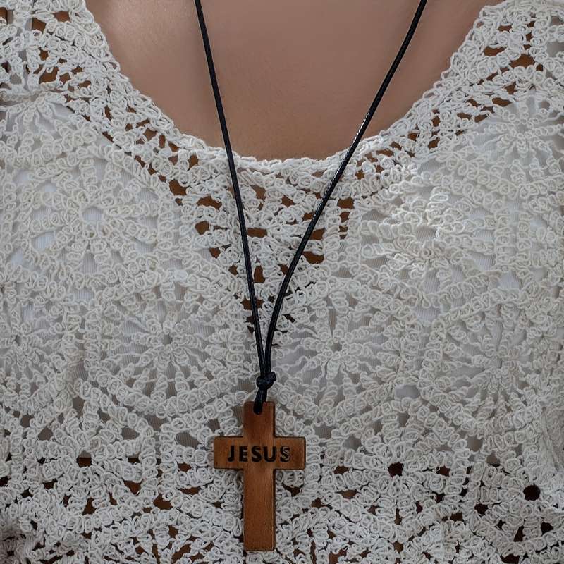 1 Piece Khaki Jesus Theme Pendant