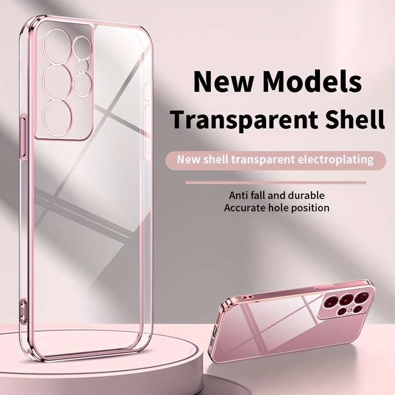 1pc Pink Color For Samsung Galaxy S21 Ultra 5G Phone Cases