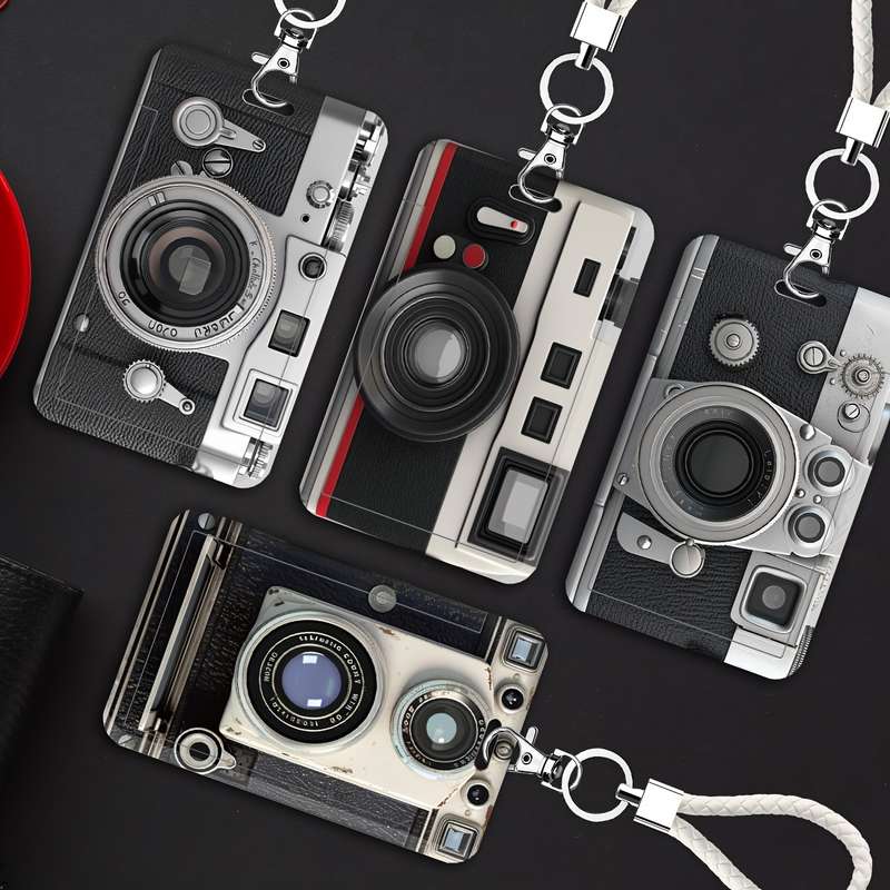 1pc A Retro Camera-Themed Card Holder for Doctors And Nurses Suitable for Bus Cards And Student ID
