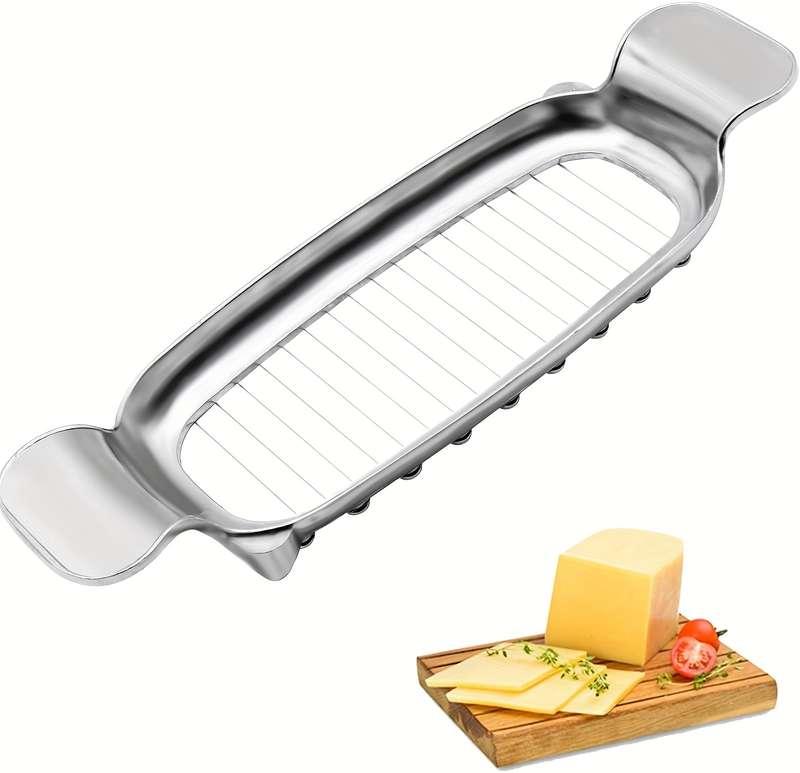 1pc Cheese Slicer Egg Butter and Duck Liver Slicer Sharp Blade Durable Metal Cheese Divider Fu