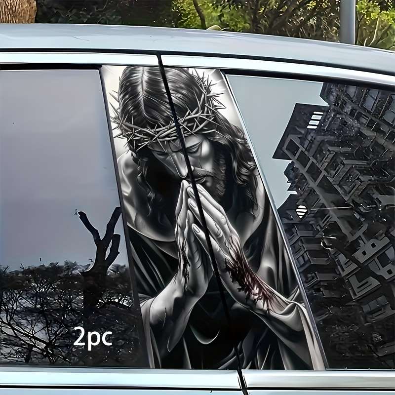 2pcs Jesus Christian Themed Stickers