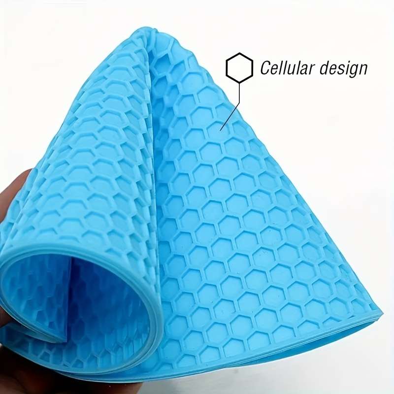 5-Pack Silicone Honeycomb Heat Resistant Mats Non-Slip Durable Hot Plate Pads for Hot Dishes