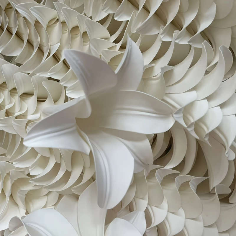 25pcs Elegant Fabric Lily Flower Heads