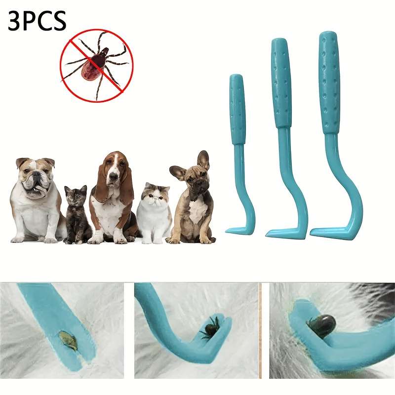 3pcs Blue Pet Comb