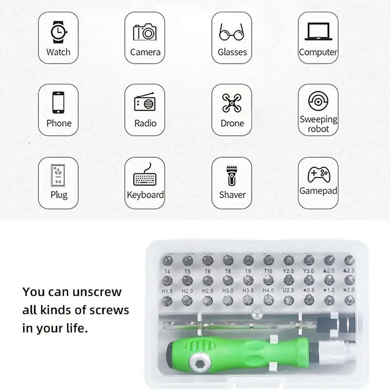 32-In-1 Precision Screwdriver Set with Mini Magnetic Bits for Phone Laptop And Mobile Repair