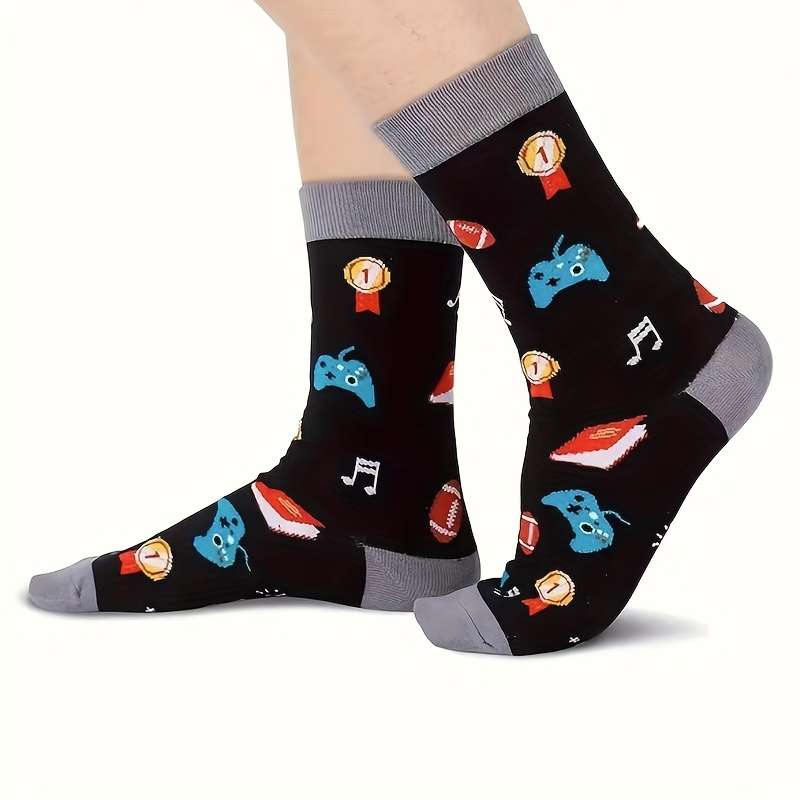 1 Pair Black One Size Socks