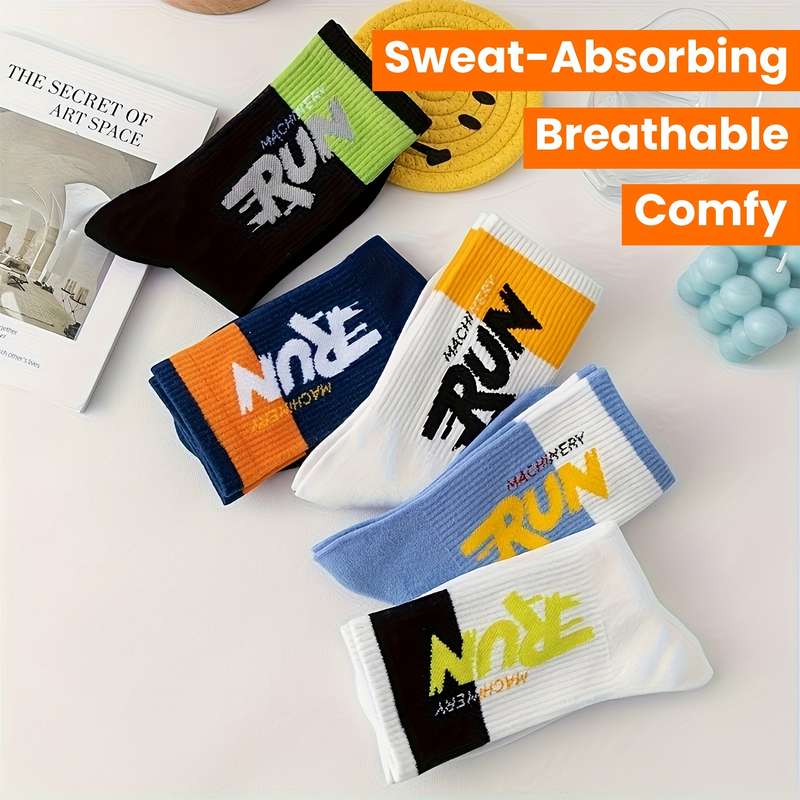 5 Pairs Mix And Match Asian One Size High Elastic Socks