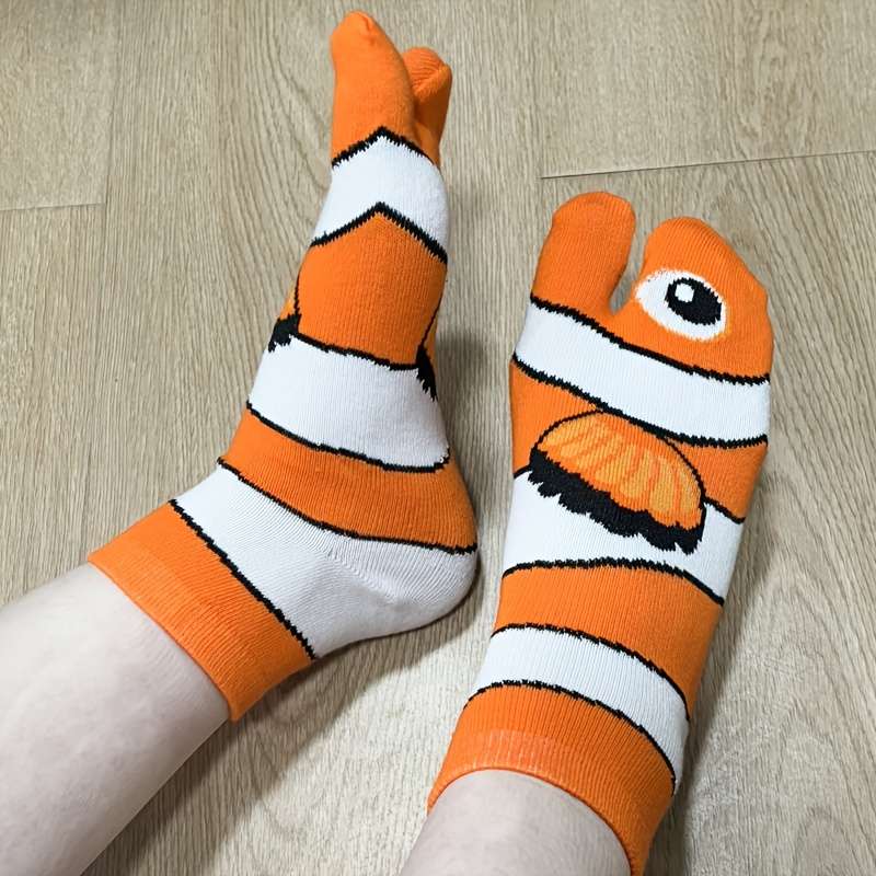 1 Pair Orange One Size Socks